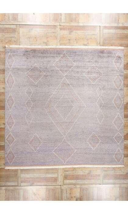 12 x 12 Modern Tribal Purple Square Moroccan Rug 31300