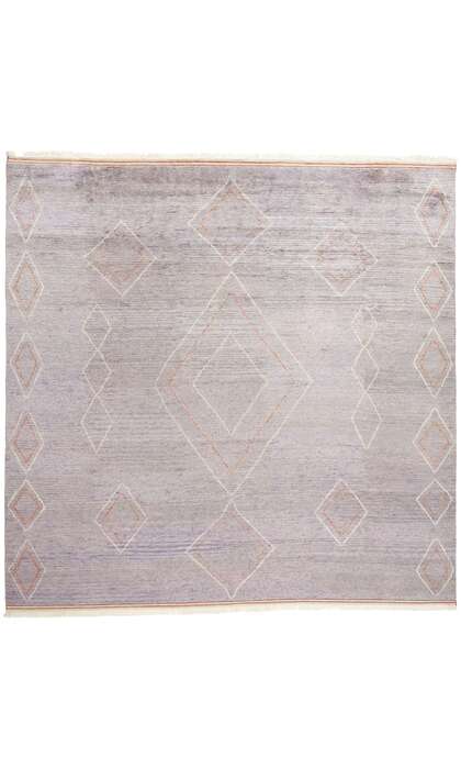 12 x 12 Modern Tribal Purple Square Moroccan Rug 31300