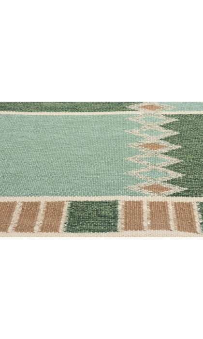 9 x 12 Scandinavian Modern Green Swedish Inspired Kilim Rug 31112