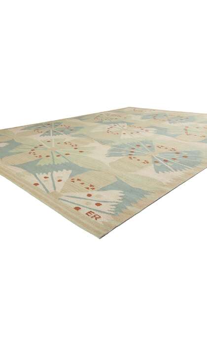 10 x 13 Scandinavian Modern Swedish Inspired Kilim Rug 31103