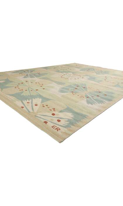 10 x 14 Scandinavian Modern Swedish Inspired Kilim Rug 31148