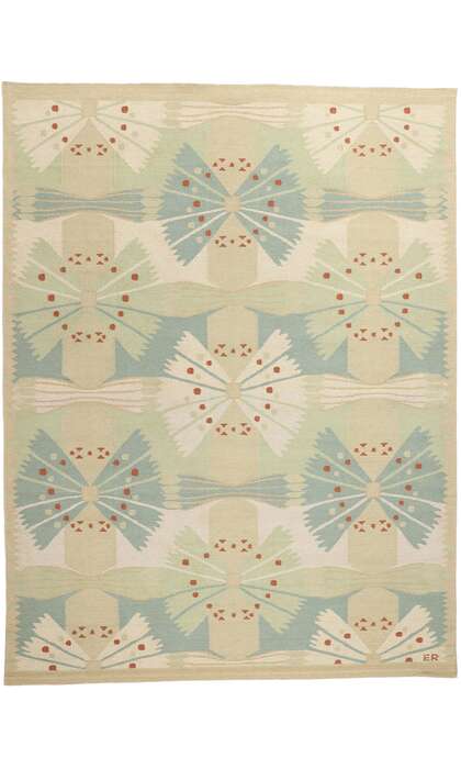 10 x 14 Scandinavian Modern Swedish Inspired Kilim Rug 31148