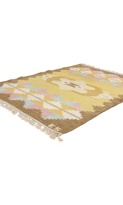 4 x 6 Evy Svensson Vintage Swedish Rollakan Rug 78824