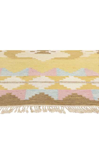 4 x 6 Evy Svensson Vintage Swedish Rollakan Rug 78824