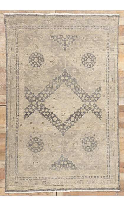 6 x 9 Vintage-Inspired Modern Khotan Rug 31070