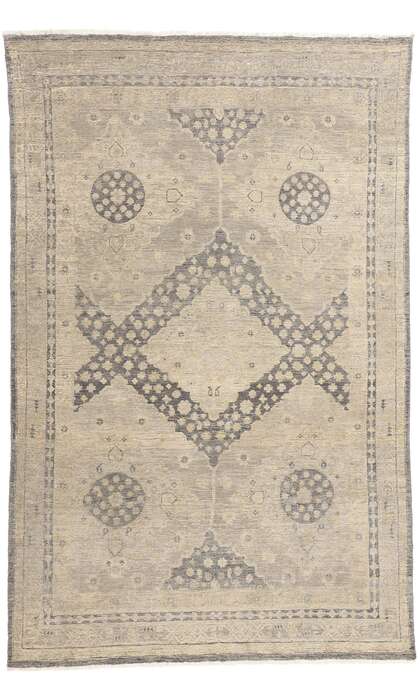 6 x 9 Vintage-Inspired Modern Khotan Rug 31070