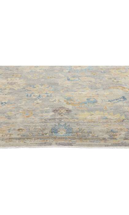 8 x 10 Vintage-Inspired Modern Gray Oushak Rug 31064