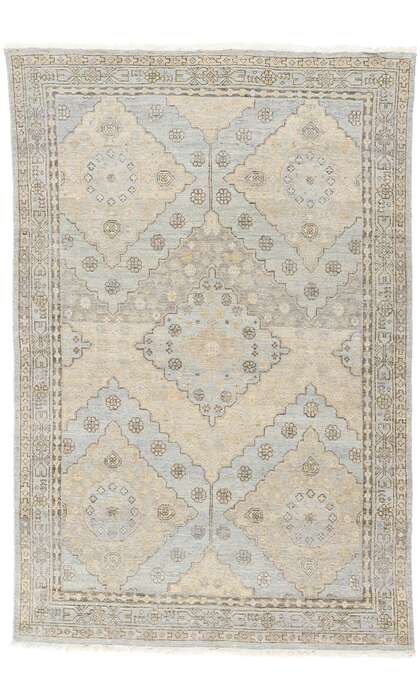 4 x 6 Vintage-Inspired Modern Khotan Rug 31073