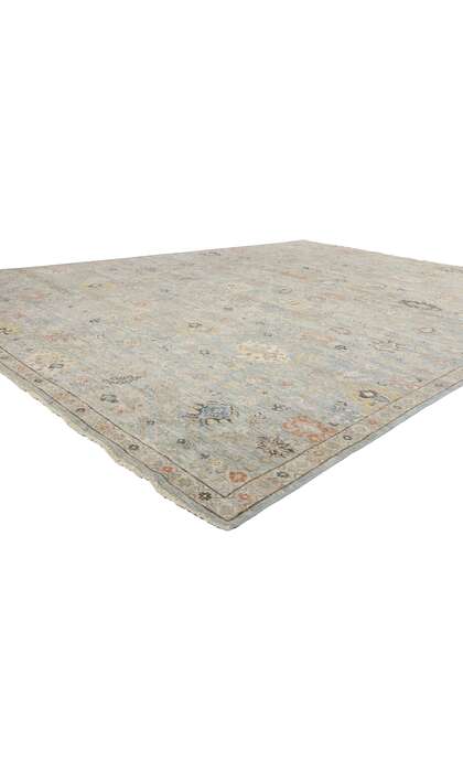 10 x 14 Vintage-Inspired Modern Oushak Rug 31079