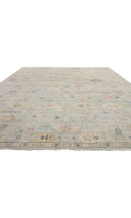 10 x 14 Vintage-Inspired Modern Oushak Rug 31079