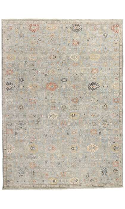 10 x 14 Vintage-Inspired Modern Oushak Rug 31079