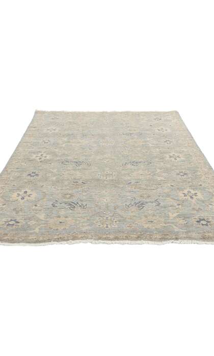 4 x 6 Vintage-Inspired Modern Oushak Rug 31072