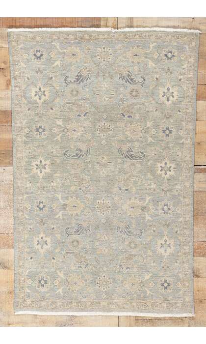 4 x 6 Vintage-Inspired Modern Oushak Rug 31072