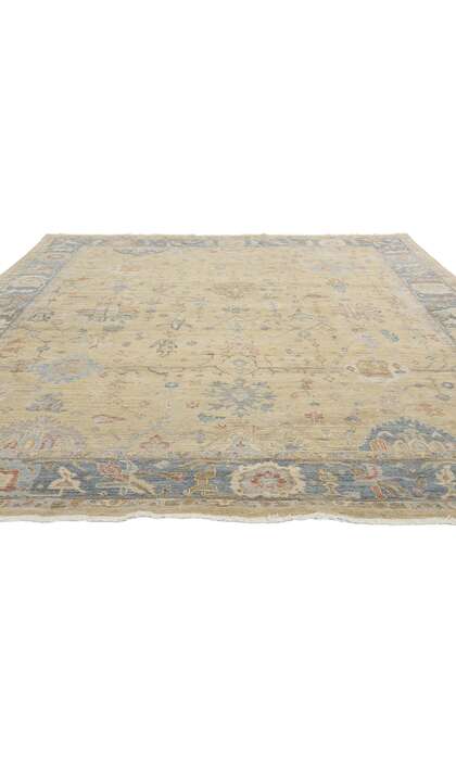8 x 10 Vintage-Inspired Modern Oushak Rug 31065