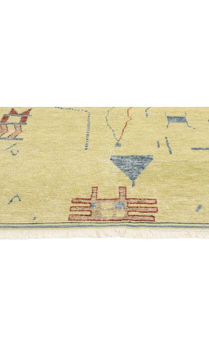 8 x 10 Yellow Abstract Brutalist Moroccan Rug 31223