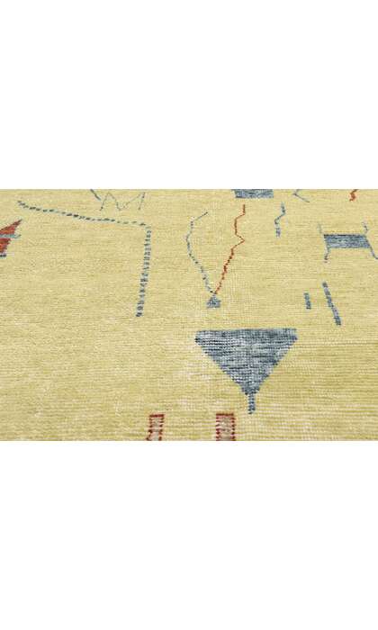 8 x 10 Yellow Abstract Brutalist Moroccan Rug 31223
