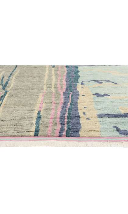 9 x 10 Abstract Biophilic Moroccan Rug 31228