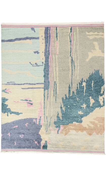 9 x 10 Abstract Biophilic Moroccan Rug 31228