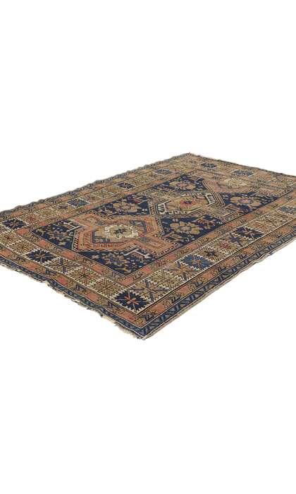 4 x 5 Antique Caucasian Kuba Rug 78899
