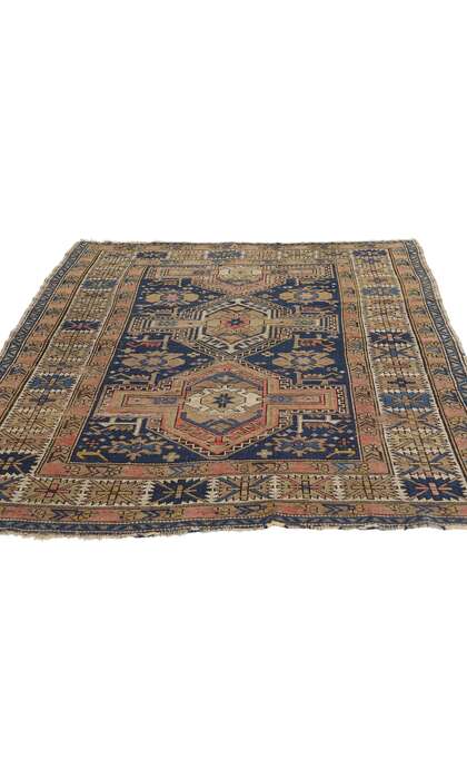 4 x 5 Antique Caucasian Kuba Rug 78899