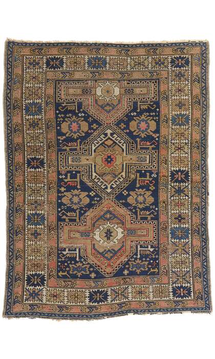 4 x 5 Antique Caucasian Kuba Rug 78899