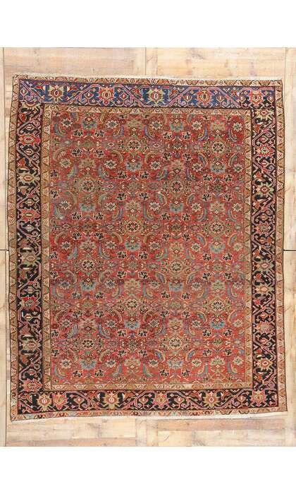 8 x 10 Antique Persian Heriz Rug 90005
