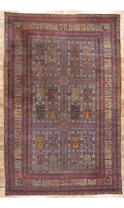 11 x 17 Antique Persian Kerman Rug 90012
