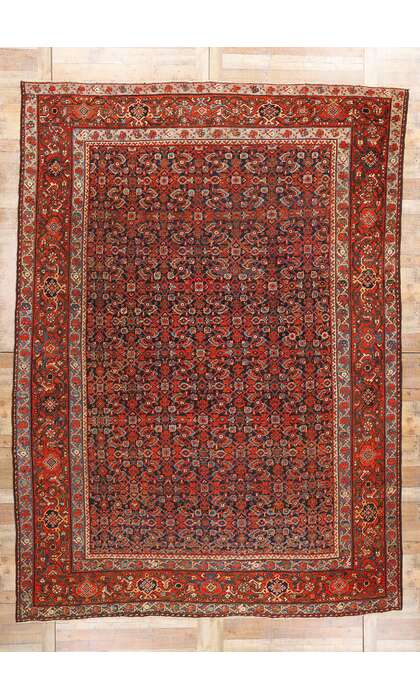 10 x 14 Antique Persian Mahal Rug 90013