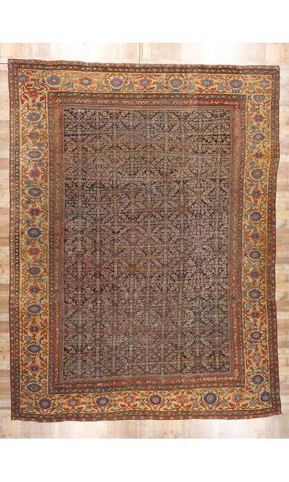 13 x 17 Large Antique Persian Mahal Rug 90021