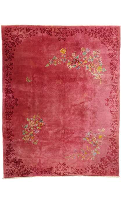 9 x 11 Antique Chinese Art Deco Rug 78894