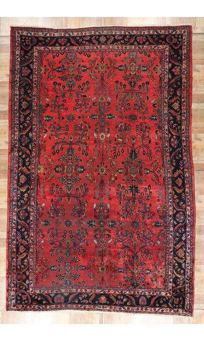 11 x 17 Antique Persian Sarouk Mahal Rug 90024