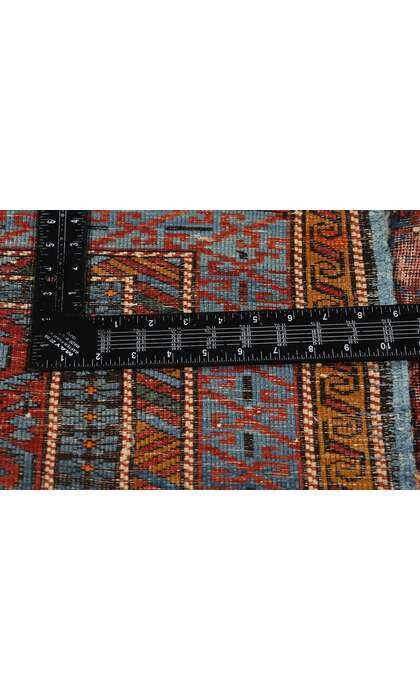 4 x 6 Antique-Worn Persian Kuba Rug 78840