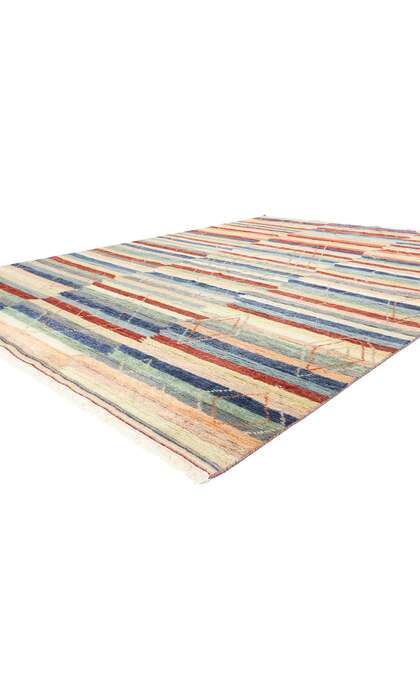 9 x 12 Modern Striped Tribal Moroccan Rug 31265