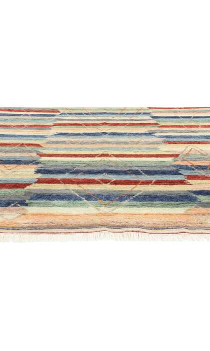 9 x 12 Modern Striped Tribal Moroccan Rug 31265