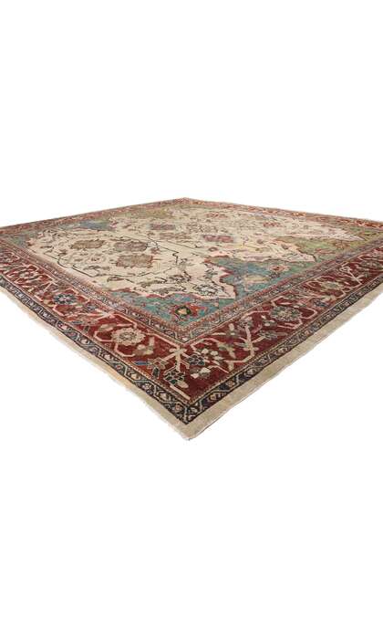 14 x 12 Distressed Antique Persian Sultanabad Rug 78330