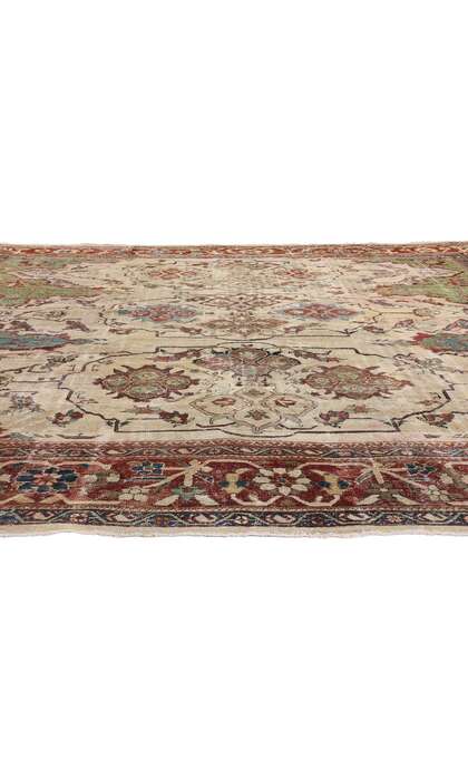 14 x 12 Distressed Antique Persian Sultanabad Rug 78330