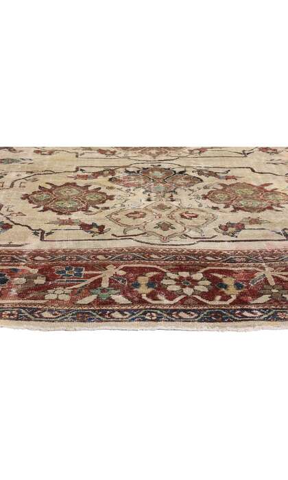 14 x 12 Distressed Antique Persian Sultanabad Rug 78330