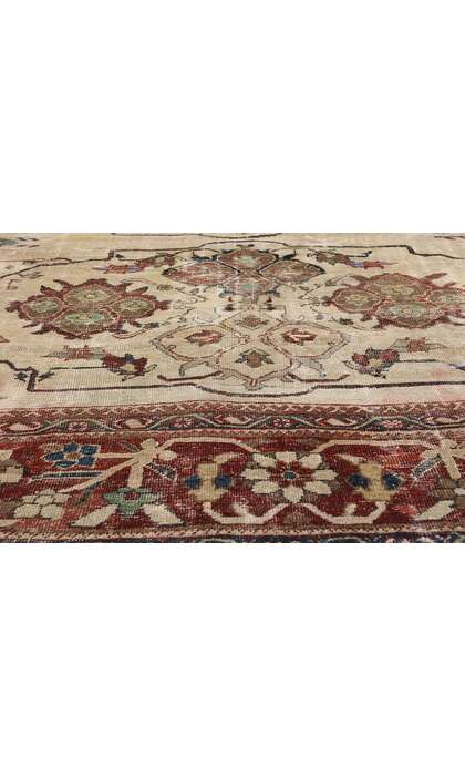 14 x 12 Distressed Antique Persian Sultanabad Rug 78330
