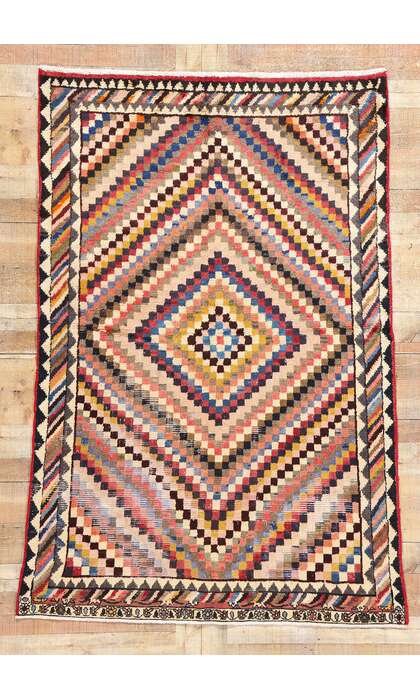 5 x 7 Distressed Vintage Persian Lori Rug 78867