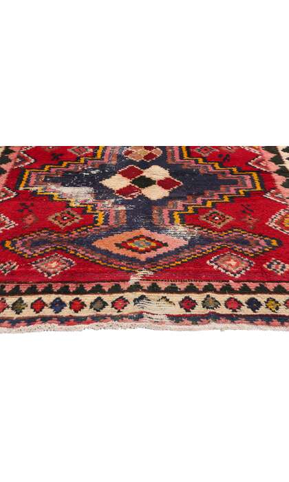 4 x 7 Distressed Vintage Persian Lori Rug 78854