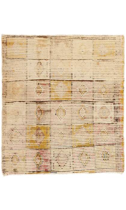 4 x 4 Distressed Vintage Square Persian Lori Rug 78876