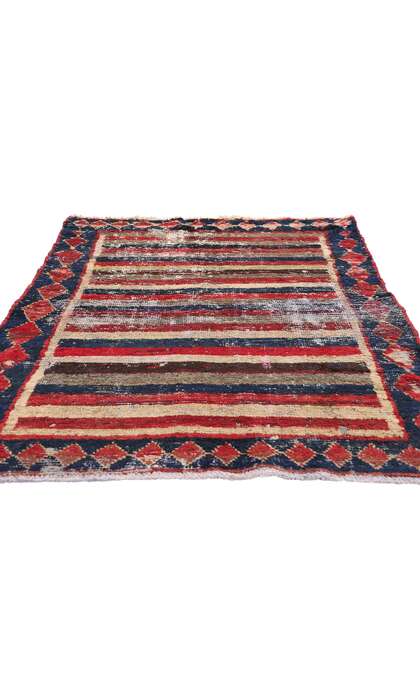 4 x 6 Vintage Persian Lori Striped Rug 78875