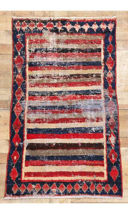 4 x 6 Vintage Persian Lori Striped Rug 78875
