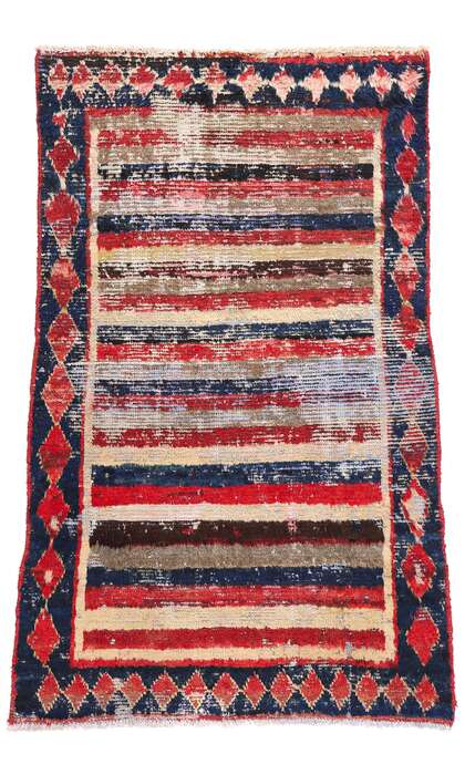 4 x 6 Vintage Persian Lori Striped Rug 78875