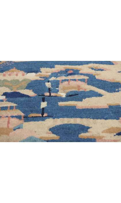 2 x 2 Distressed Antique Round Chinese Art Deco Rug 78900