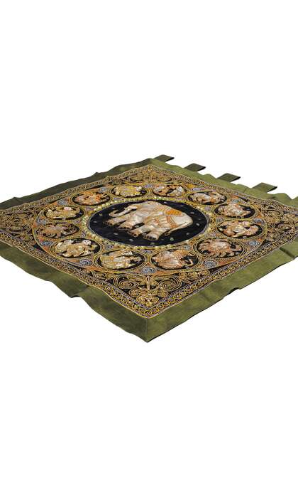 4 x 4 Vintage Embroidered Burmese Kalaga Tapestry 78841