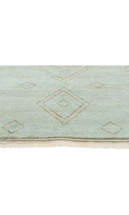 5 x 10 Mint Whisper Diamonds Modern Moroccan Rug 31315