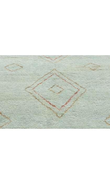 5 x 10 Mint Whisper Diamonds Modern Moroccan Rug 31315