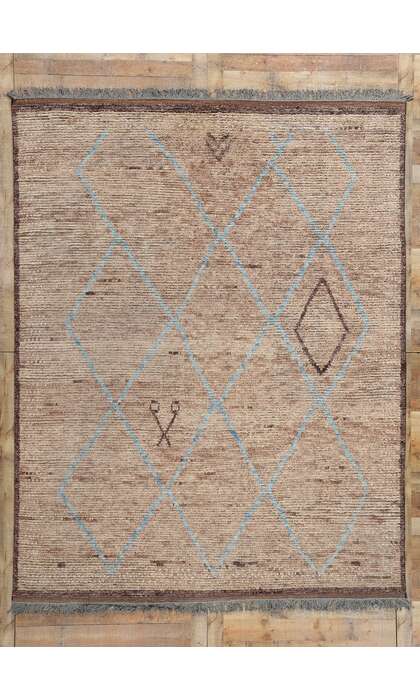 8 x 11 Modern Earth-Tone Moroccan Trellis Rug 31201
