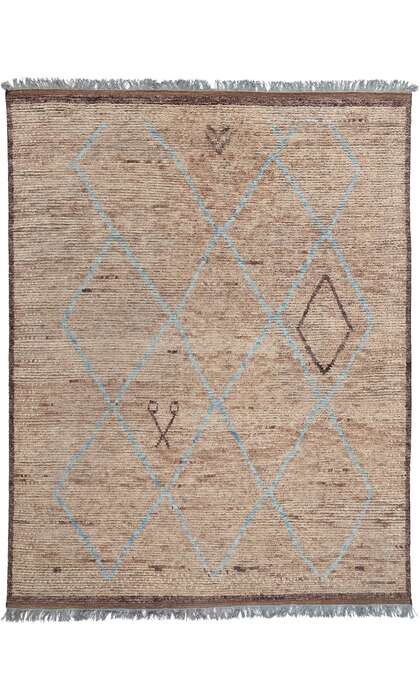 8 x 11 Modern Earth-Tone Moroccan Trellis Rug 31201